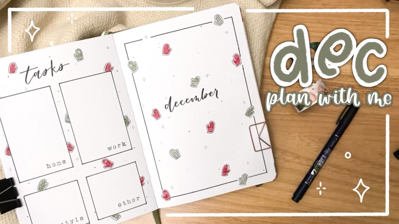 ПЛАНИРУЙТЕ ДЕКАБРЬ СО МНОЙ | Bullet Journal на декабрь 2022 г. Планируйте вместе со мной | Тема B...