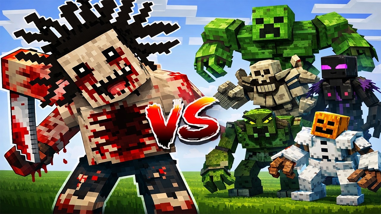 Ugly Warden vs All Mutant Mobs Minecraft