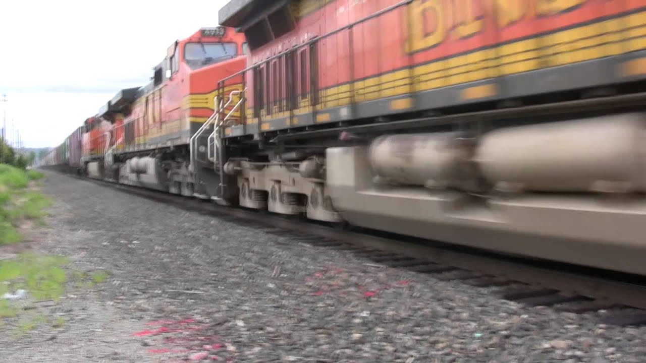 HiDef Collage Of BNSF Freight & Amtrak At Sumner, WA.  5-29 & 30-11
