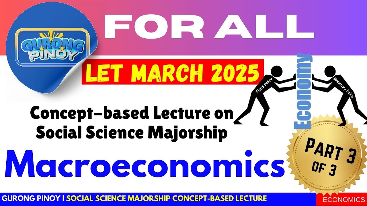 LET REVIEW | Gurong Pinoy - ECONOMICS [Part 3 of 3] Social Science Majorship - Coach Jun