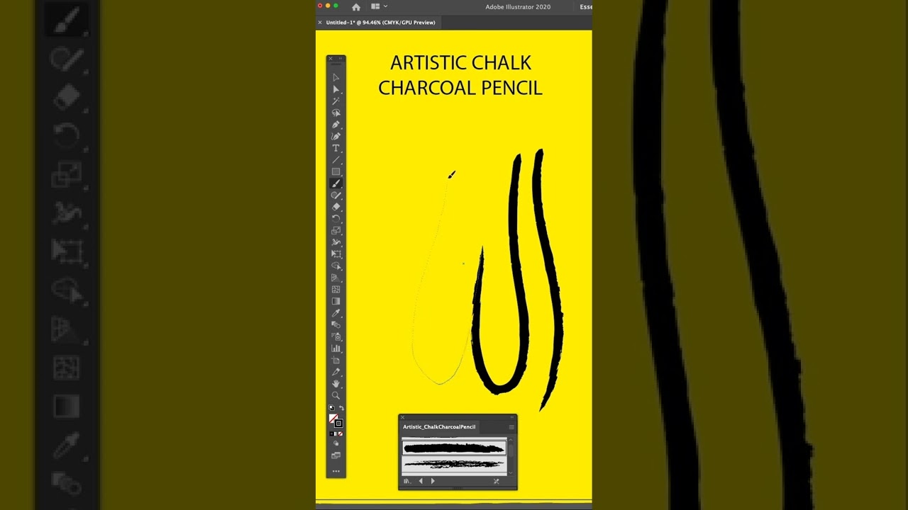 Using Chalk Charcoal Pencil Tool in Adobe Illustrator