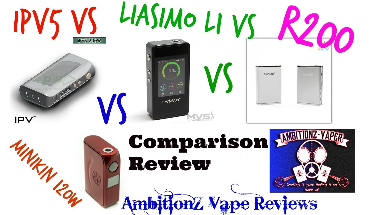 Ipv5 vs R200 vs Laisimo L1 vs Minikin 120w vs R80 Comparison Review
