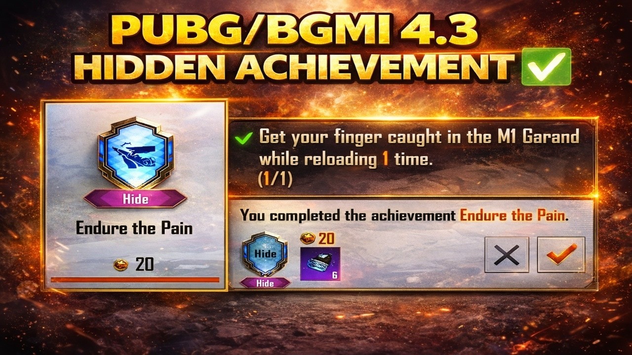 PUBG/BGMI 4.3 Hidden Achievement ✅ Endure The Pain Secret Achievement Guide #pubgmobile #bgmi