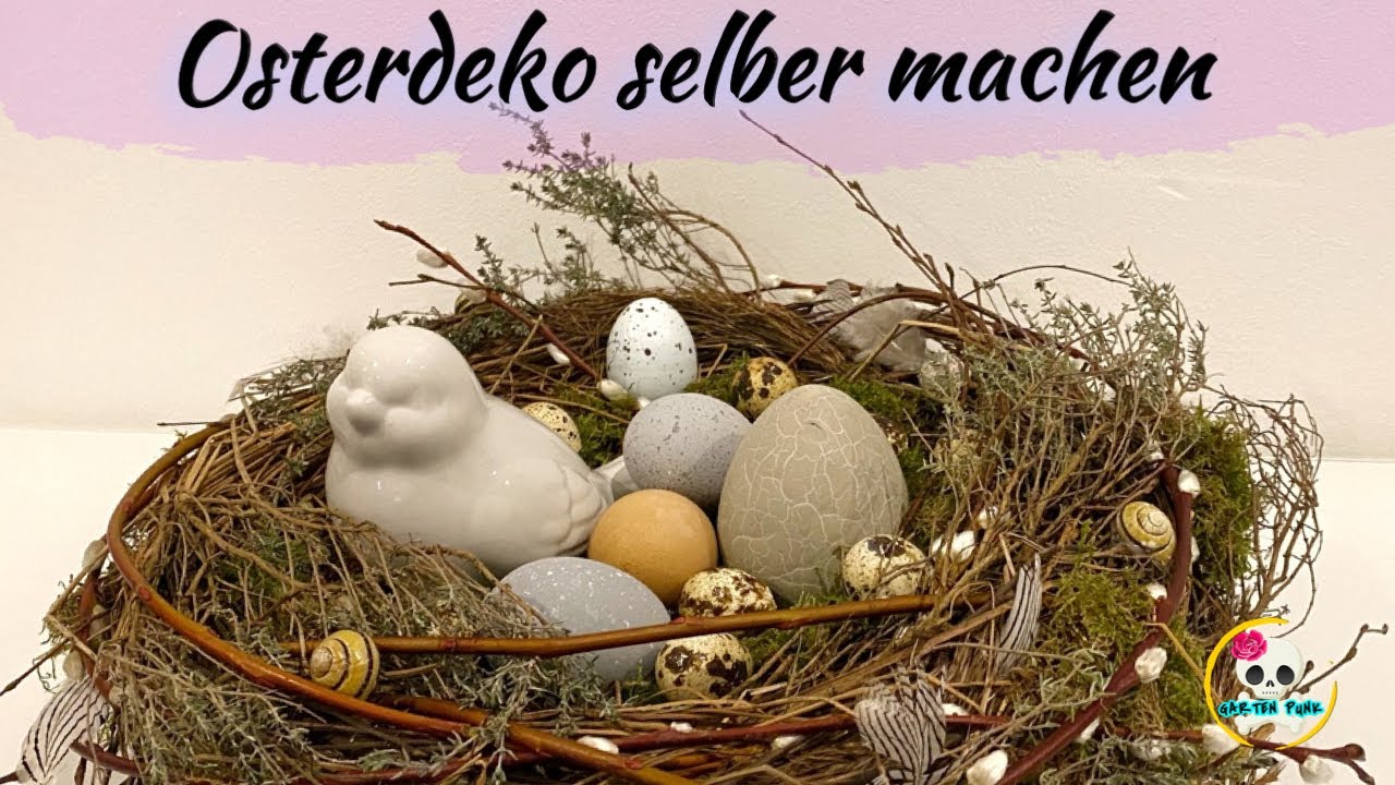 Osterdeko selber machen / Osternest aus Birkenzweigen | Osterdeko 2024