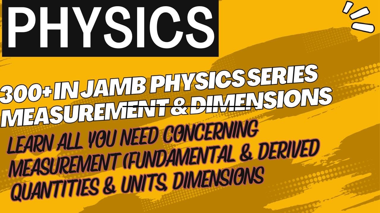 Более 300 тем из серии JAMB PHYSICS - Измерения и размерности (EP 1)