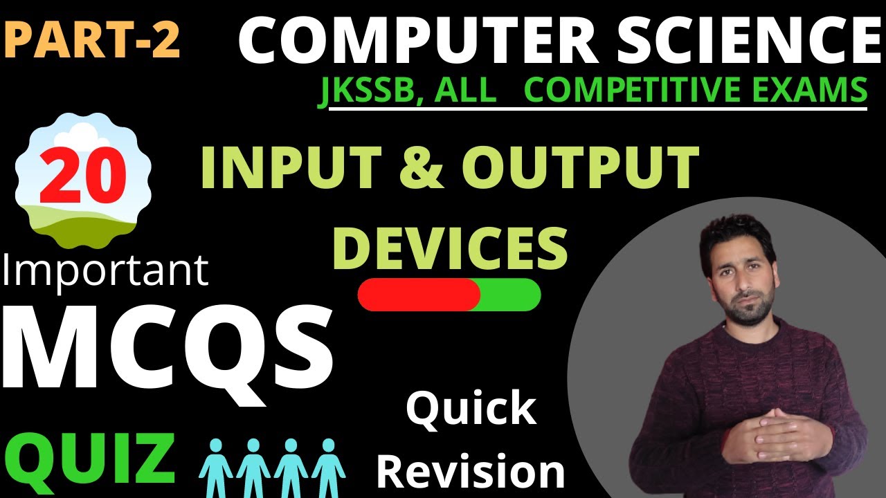 Part 2: 20 Important MCQs on Input/Output devices|Computer Science MCQs|QUIZ On I/O Devices