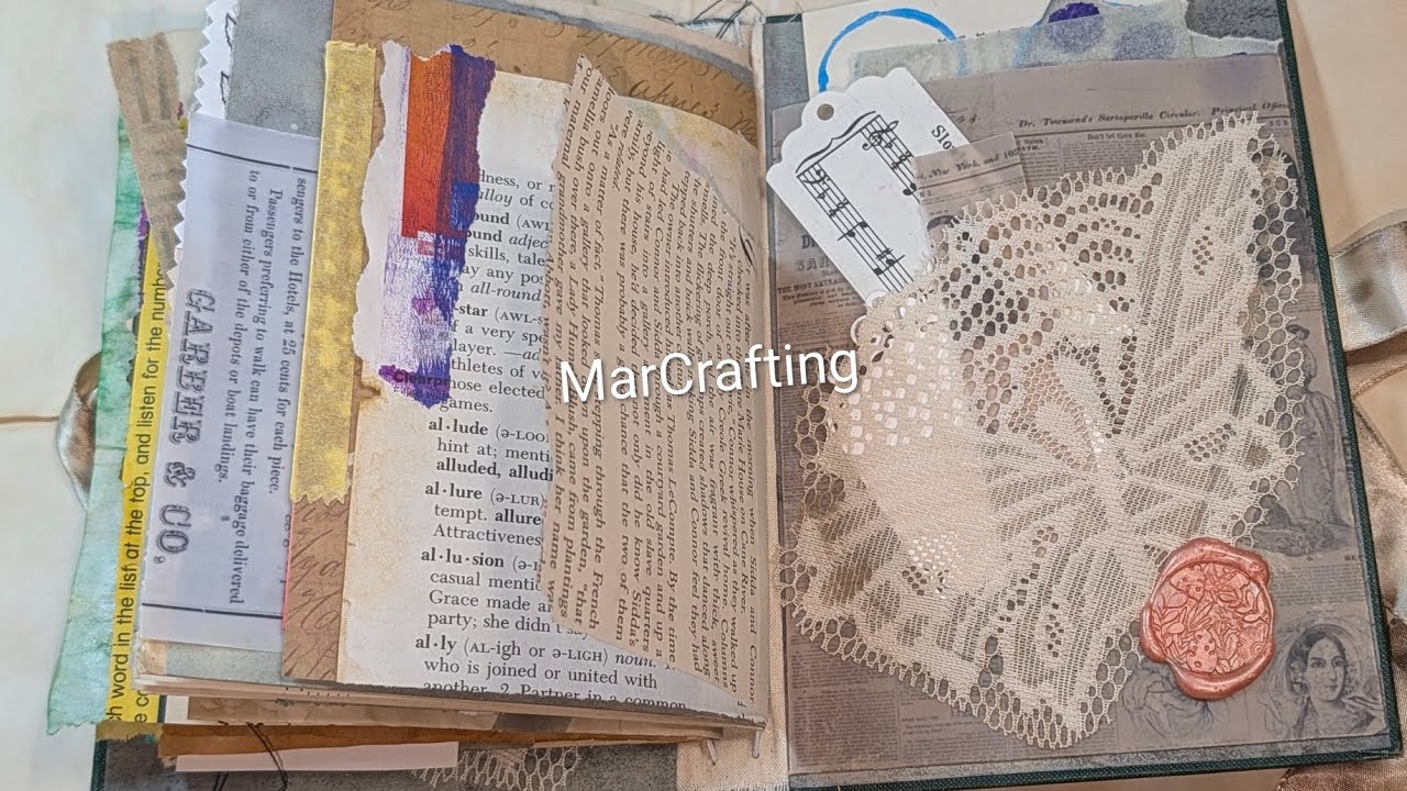 art journal /junk journal flip through 
