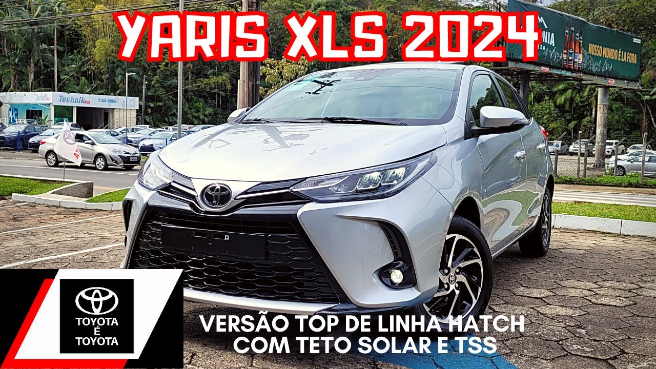 TOYOTA YARIS XLS 2024 HATCH 0KM COM TETO SOLAR E TSS DETALHES DO INTERIOR E EXTERIOR