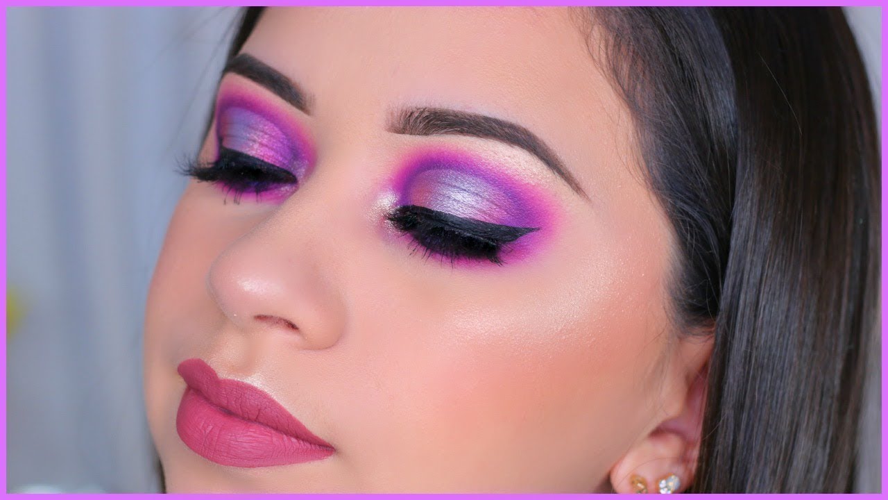 PINK & PURPLE HALO EYESHADOW TUTORIAL