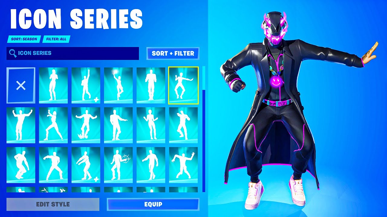 ALL FORTNITE ICON SERIES & NEW TIKTOK EMOTES! #9