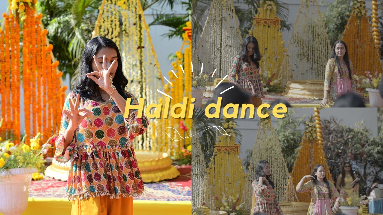 💛 My haldi dance at my bros wedding     Nachdenesare... Chogada thara 💛 #haldi #viral💛