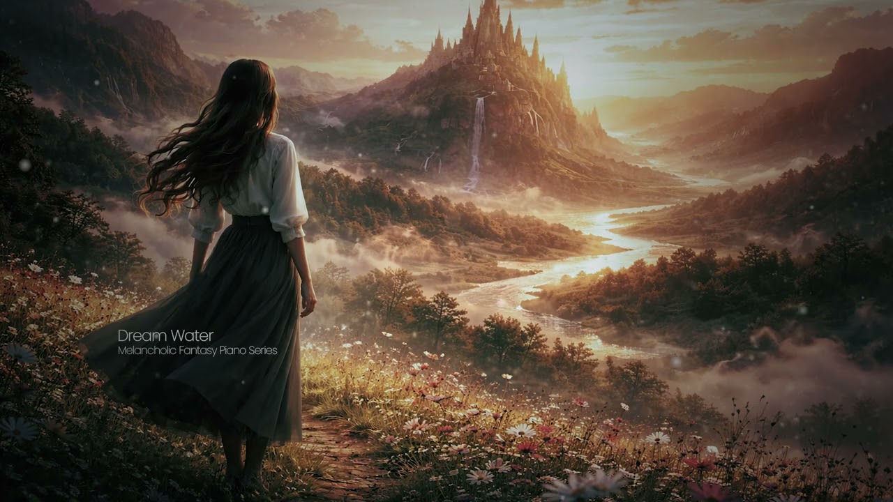 Dream Water – Melancholic Fantasy Piano Series | Relaxing Piano & Rain Sounds (14 Minutes)