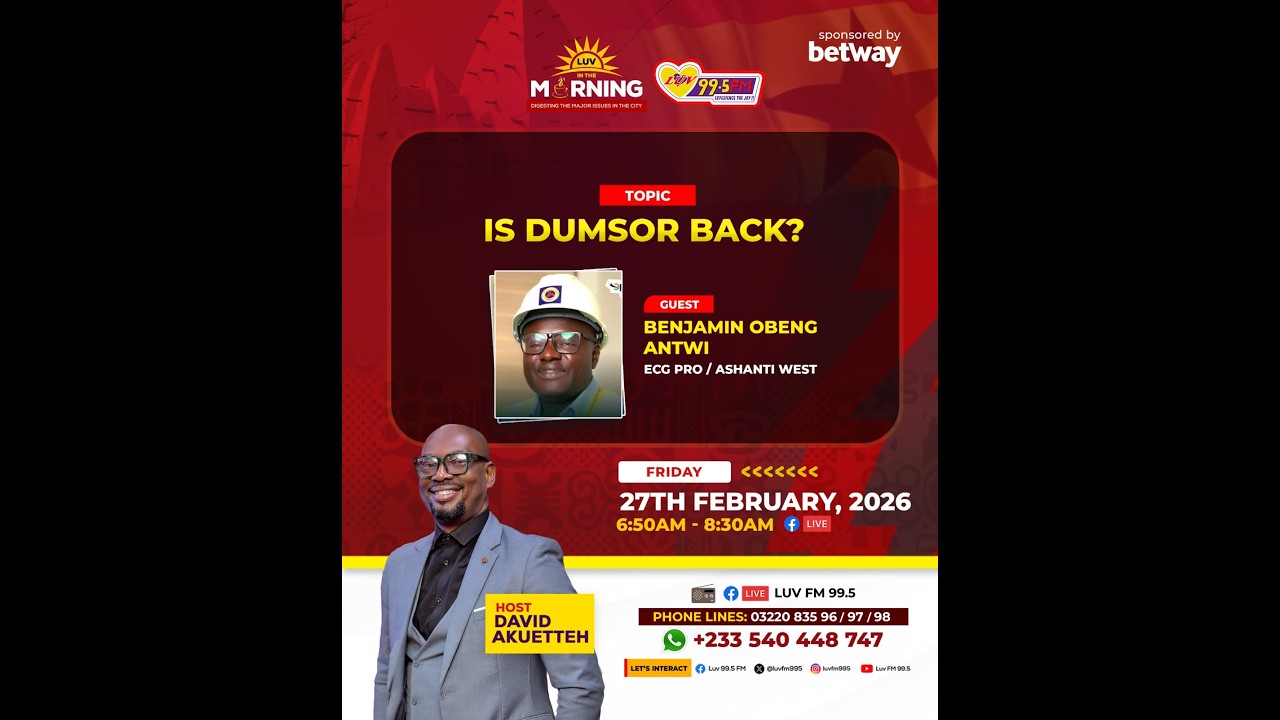 Is Dumsor back in Ghana? 🤔 Join us on Luv in the Morning as we tackle the big question/