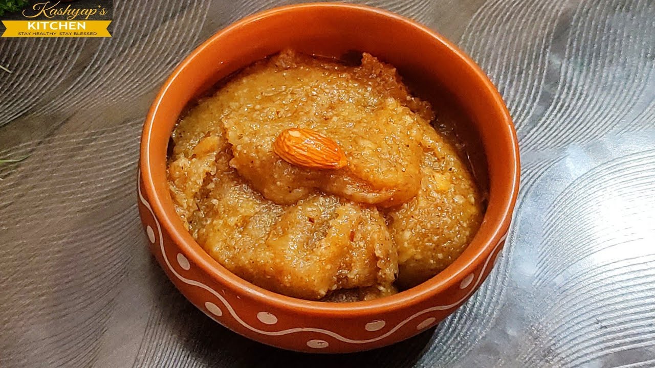 बादाम के पाउडर से बनाए बेहतरीन हलवा | Besan Badam Ka Shahi Halwa | Dessert | Kashyap's Kitchen