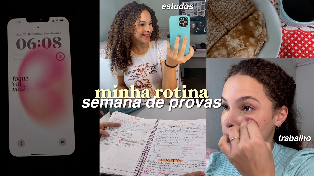 MINHA ROTINA EM SEMANA DE PROVAS✨