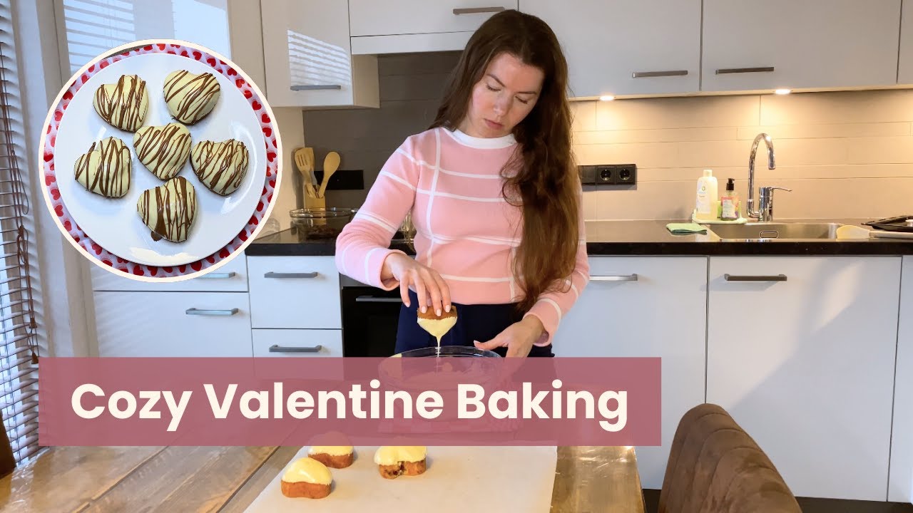 A Cozy Valentine's Day At Home | Baking Heart Shaped Cakes & Slow Living