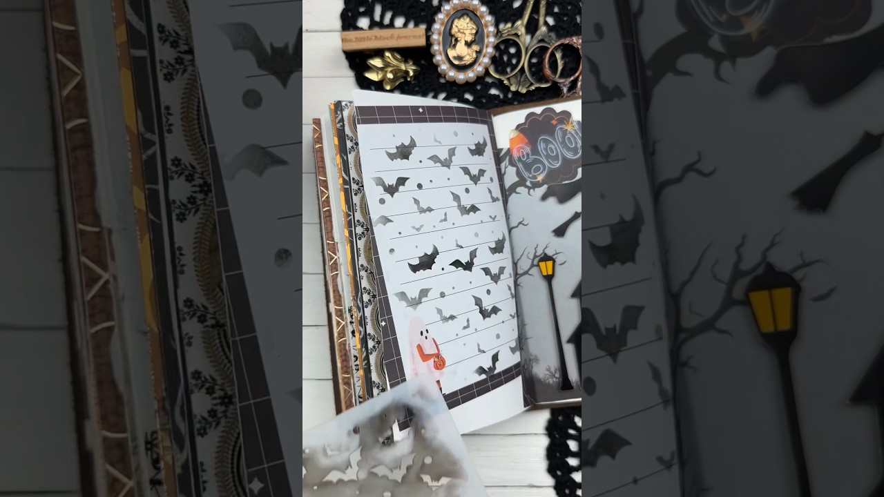 🎃🦇 Halloween Theme Scrapbook Journal ASMR 