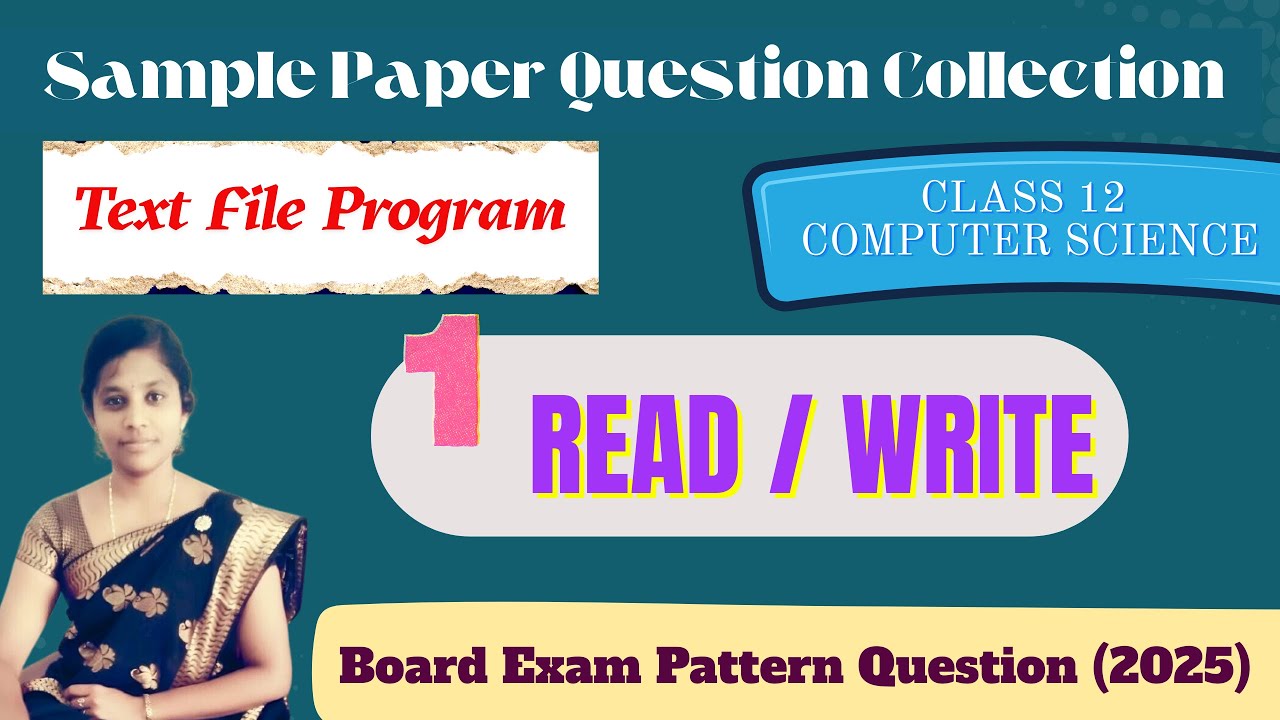 Text File Read/Write Program | 3 Mark Board Exam Question | Class 12 CS