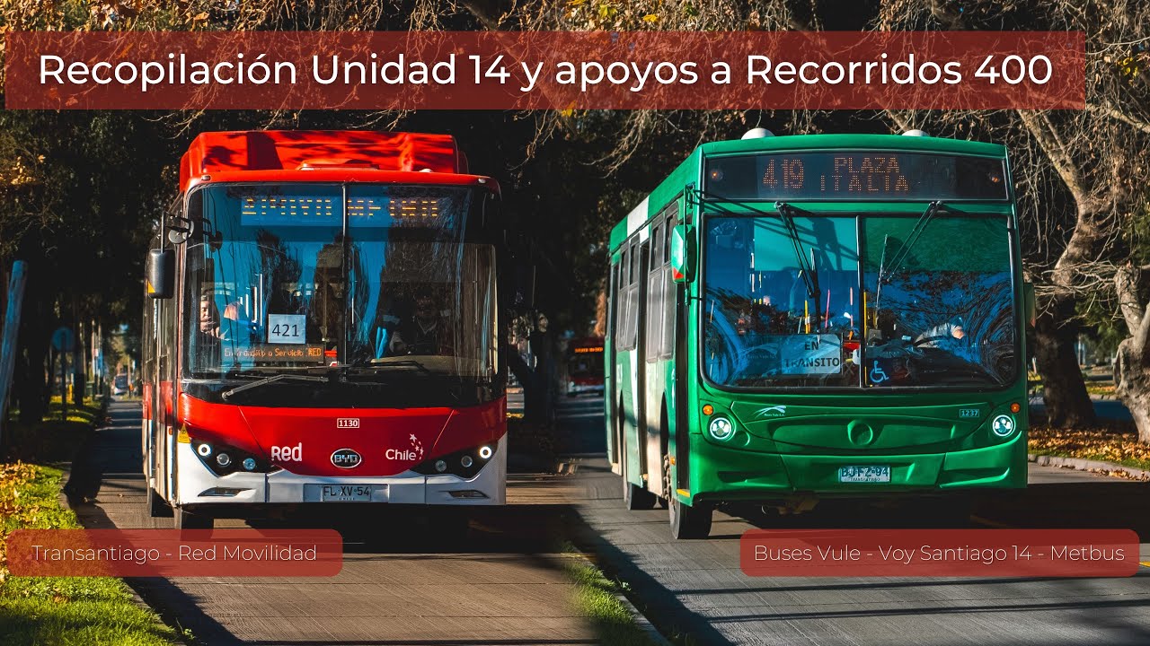 Recopilación Voy Santiago 14, apoyos Recorridos 400 y viajando en buses de Metbus y Vule en Santiago