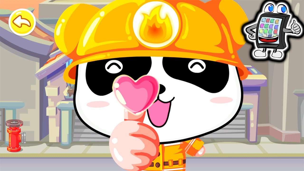 Baby Panda Kleiner Feuerwehrmann App deutsch | Brände mit Feuerwehrwagen löschen und Leben retten
