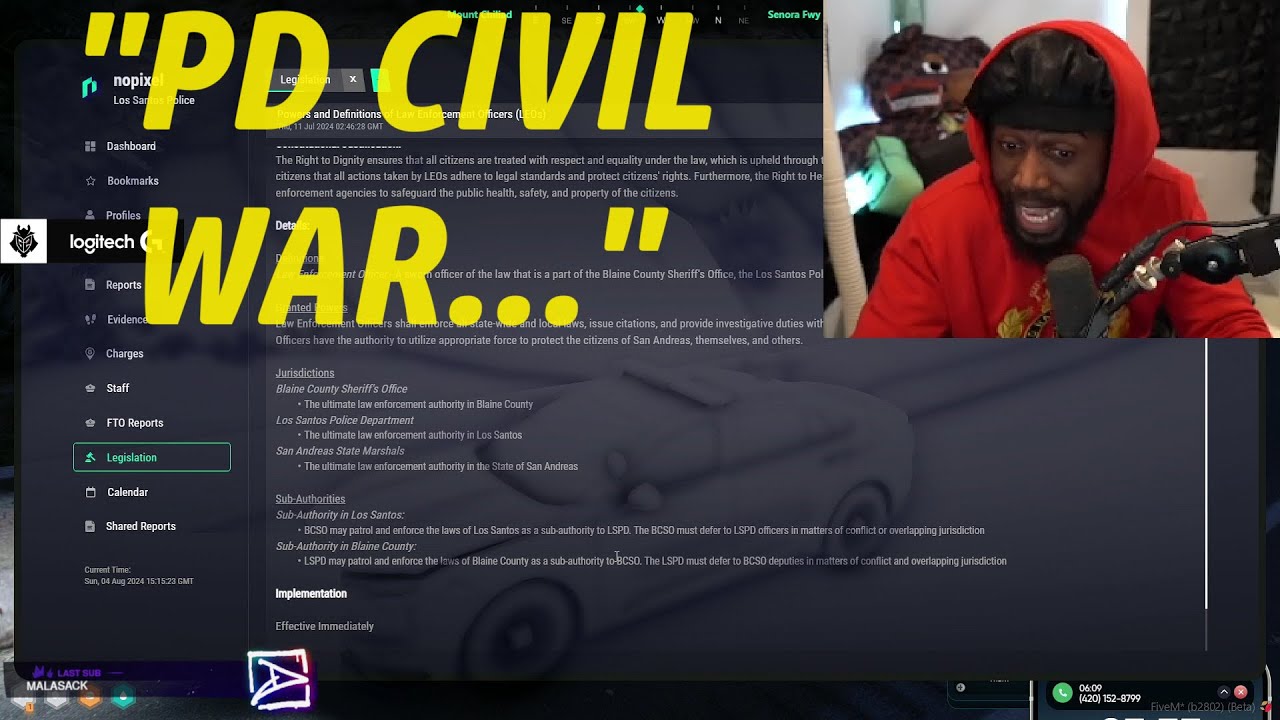 Nino is Banning BCSO from Patrolling in the South and Reducing their Pay to Fix the PD (NoPixel)