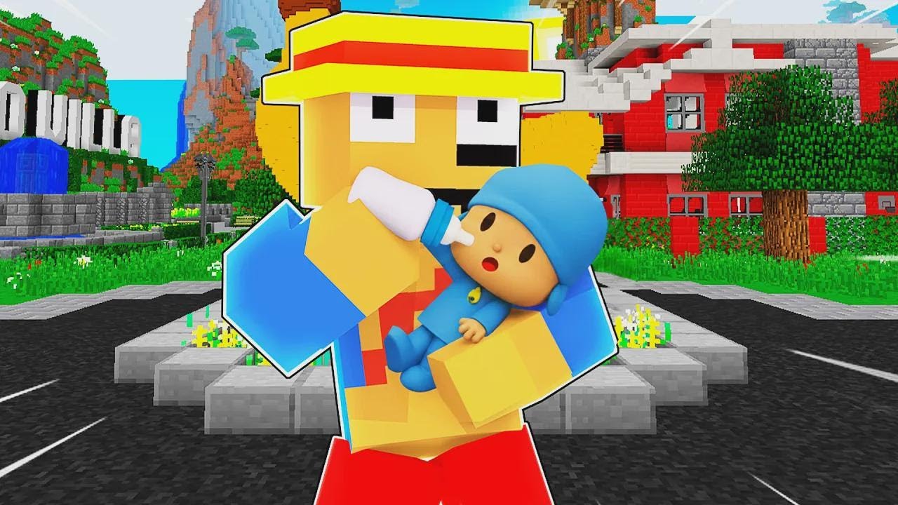 Taking Care of Pocoyo in Minecraft 👶