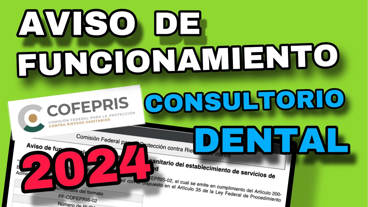 Aviso de funcionamiento cofepris para consultorio dental 🦷 I DIGIPRIS I dentistas