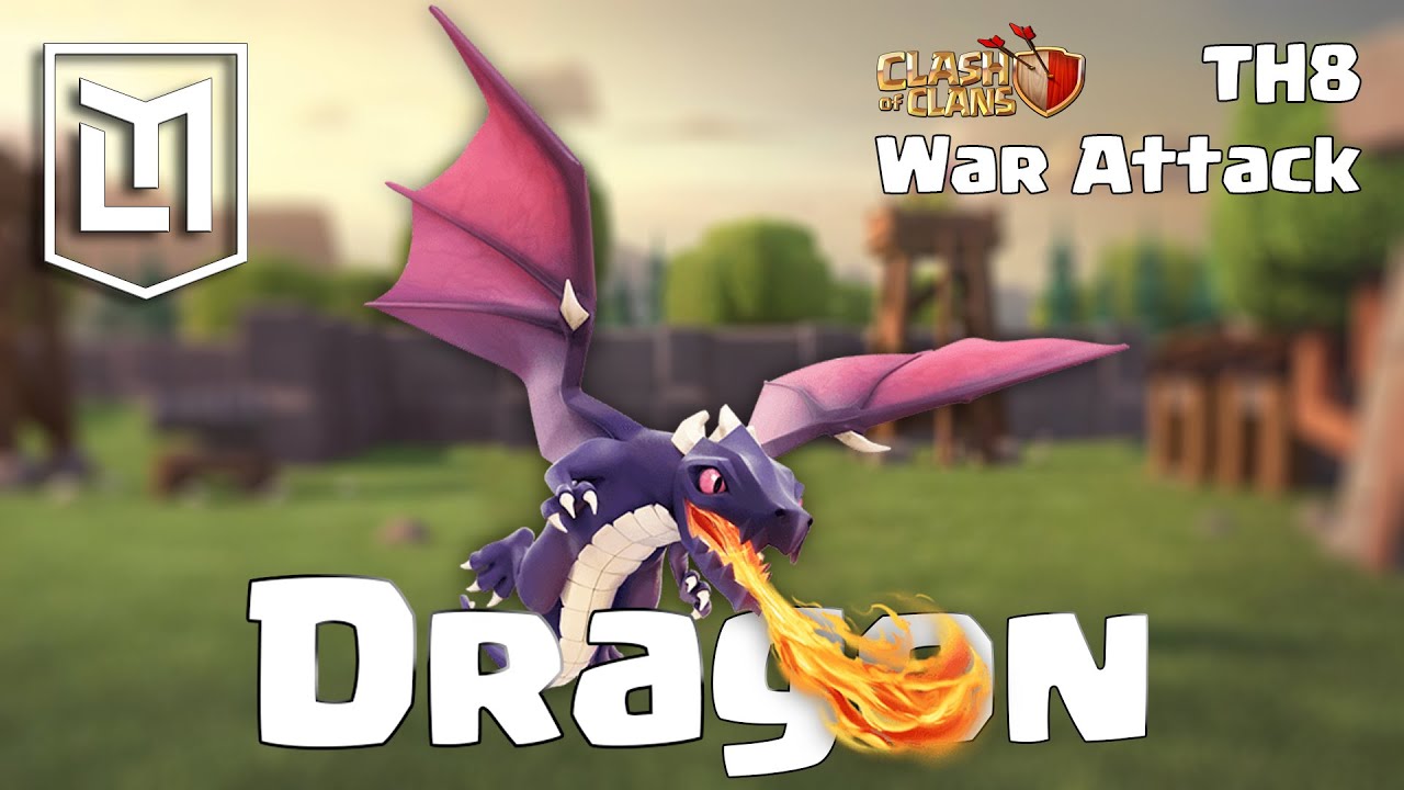 TH8 Dragon 105 | 3 star attack | Clan Wars | Clash of Clans | Hulklol vs agentul sima :)