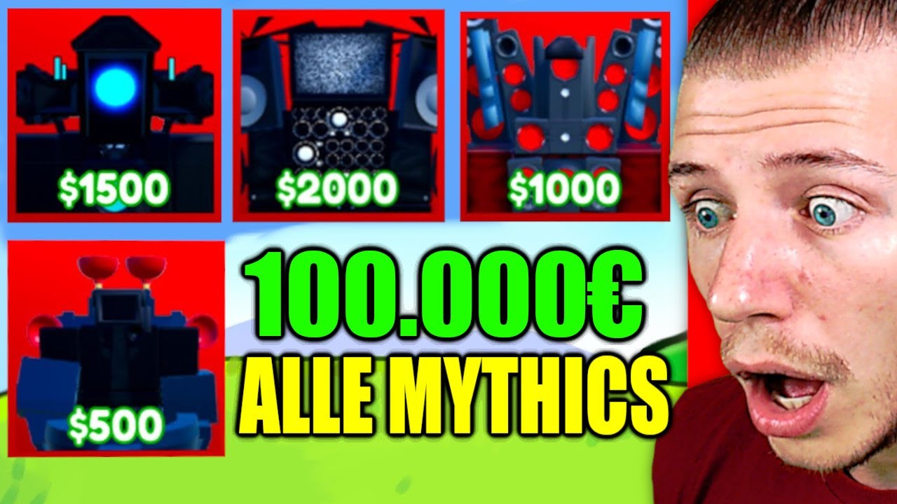 Ich ZAHLE 100.000€ Für ALLE *NEUEN* MYTHICS in Toilet Tower Defense