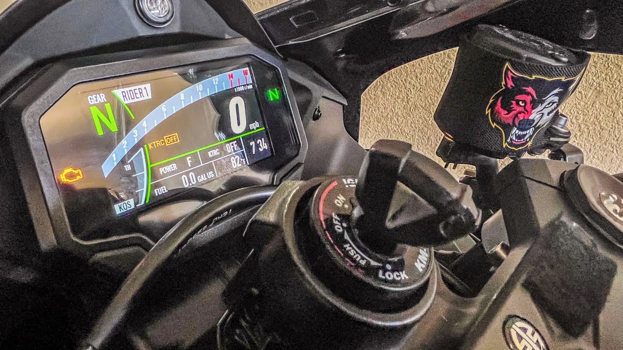 Kawasaki ZX10R TFT DASH: How To Change Data On Type 1 + Type 2 Modes