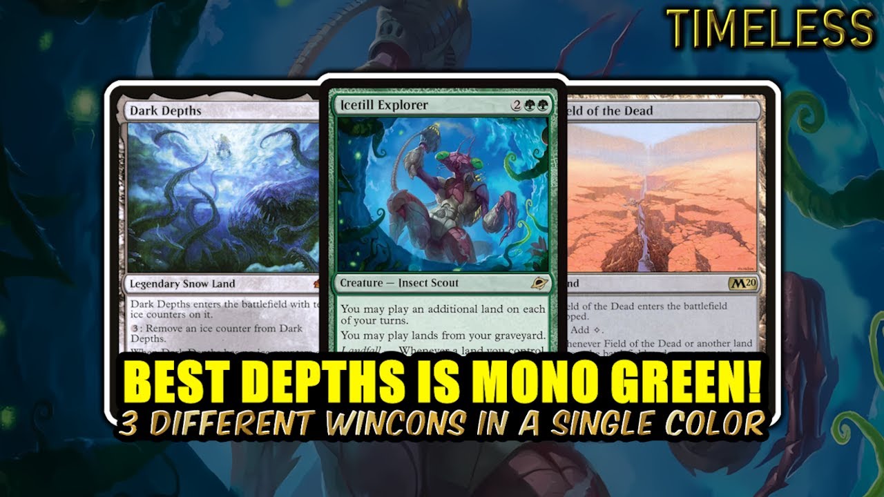🌿 Mono-Green the Best Dark Depths Build? &mdash; THREE Win Cons! | Timeless BO3 | MTG Arena