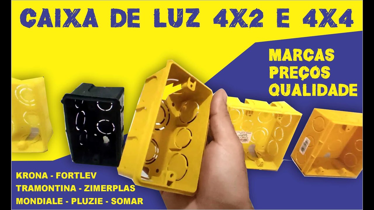 Caixa de luz embutir 4x2 e 4x4, conhe&ccedil;a as marcas, pre&ccedil;o, qualidade...Loja material de constru&ccedil;&atilde;o