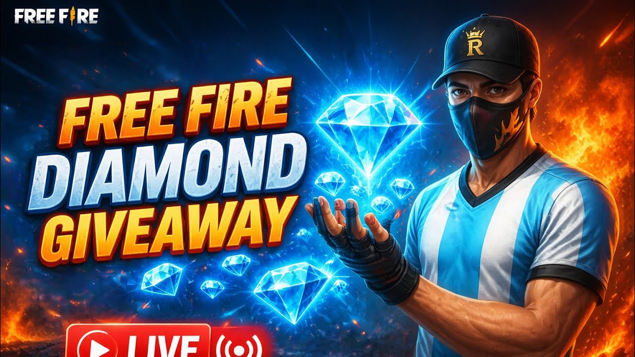 Live Free Fire 5k, 10k, Diamond 💎🚀Giveaway#freefirelive