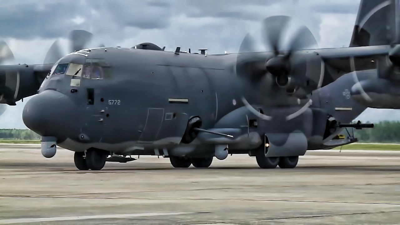 AC-130J Ghostrider Gunship Lands At Hurlburt Field