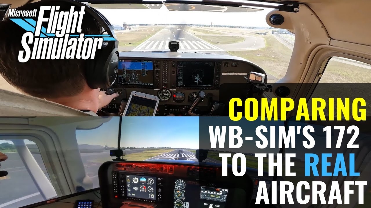 Comparing Microsoft Flight Simulators WB SIM C172 Enhancement vs the REAL 172!