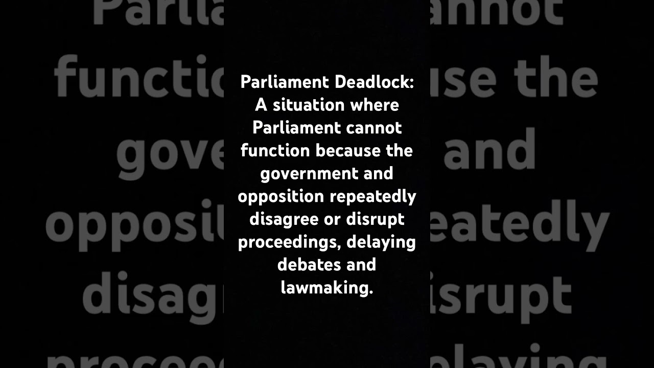 What Is a Parliament Deadlock? #upsc #sscghl #parliament #india #rahulgandhi #modi