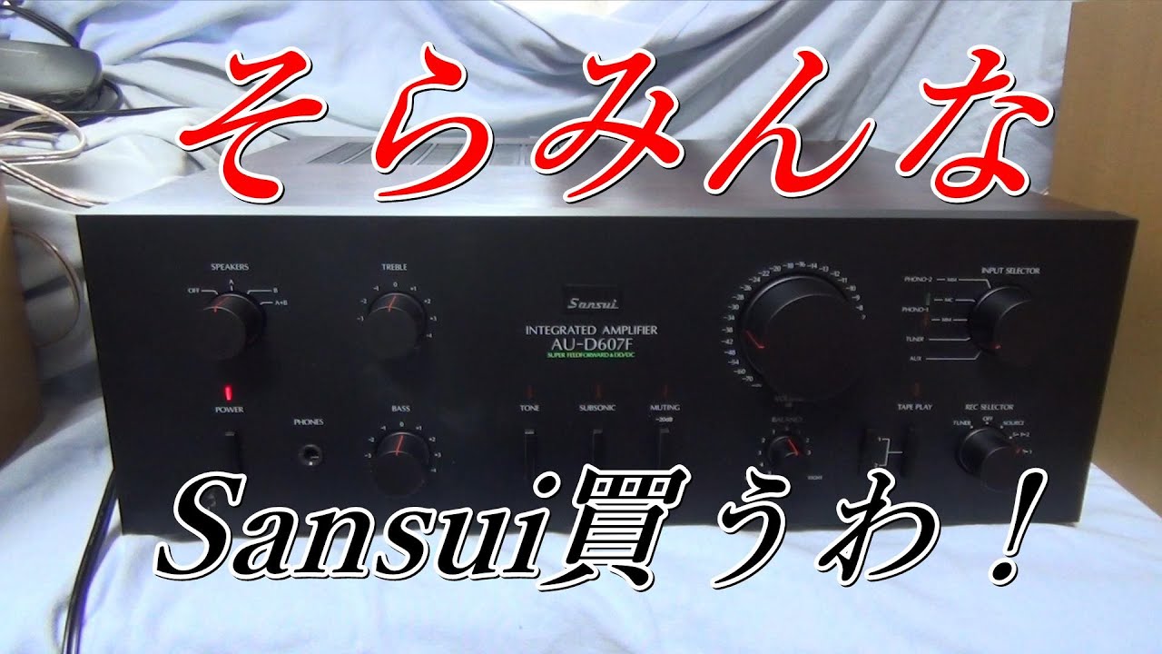 Sansuiのアンプをはじめて使ってみた！ AU-D607F
