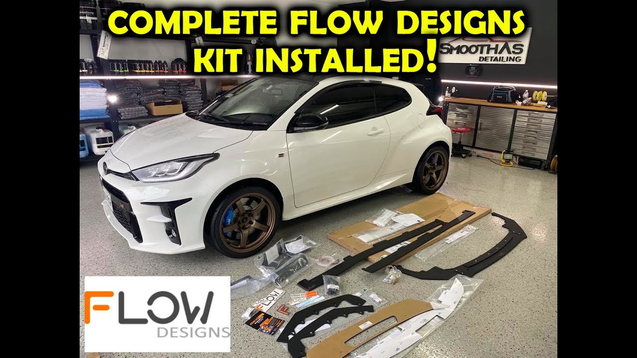 Flow Design GR Yaris Complete Kit | Splitter Install | Wing Extension | Rear Diffuser