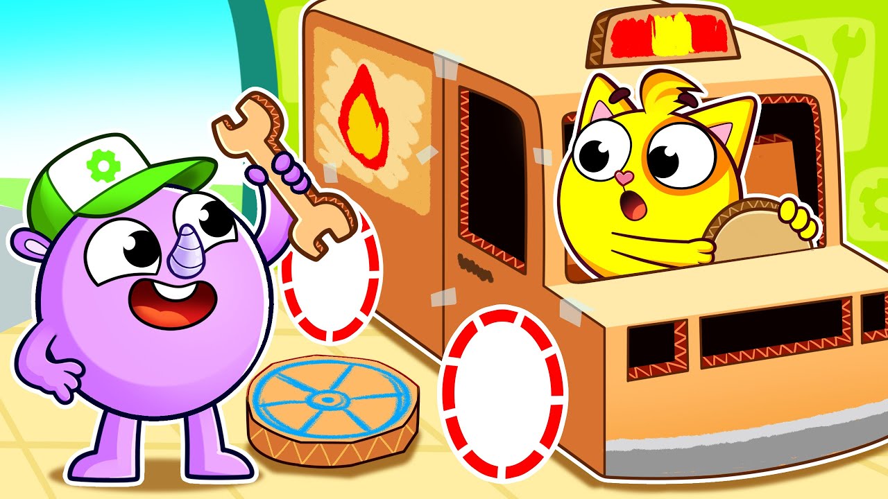 Cardboard Car Adventure Song | Kids Songs And Nursery Rhymes by Baby Zoo Karaoke