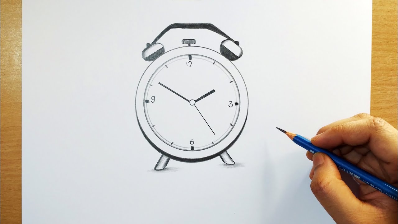 Learn to Draw an ALARM CLOCK in Minutes | clock drawing step by step