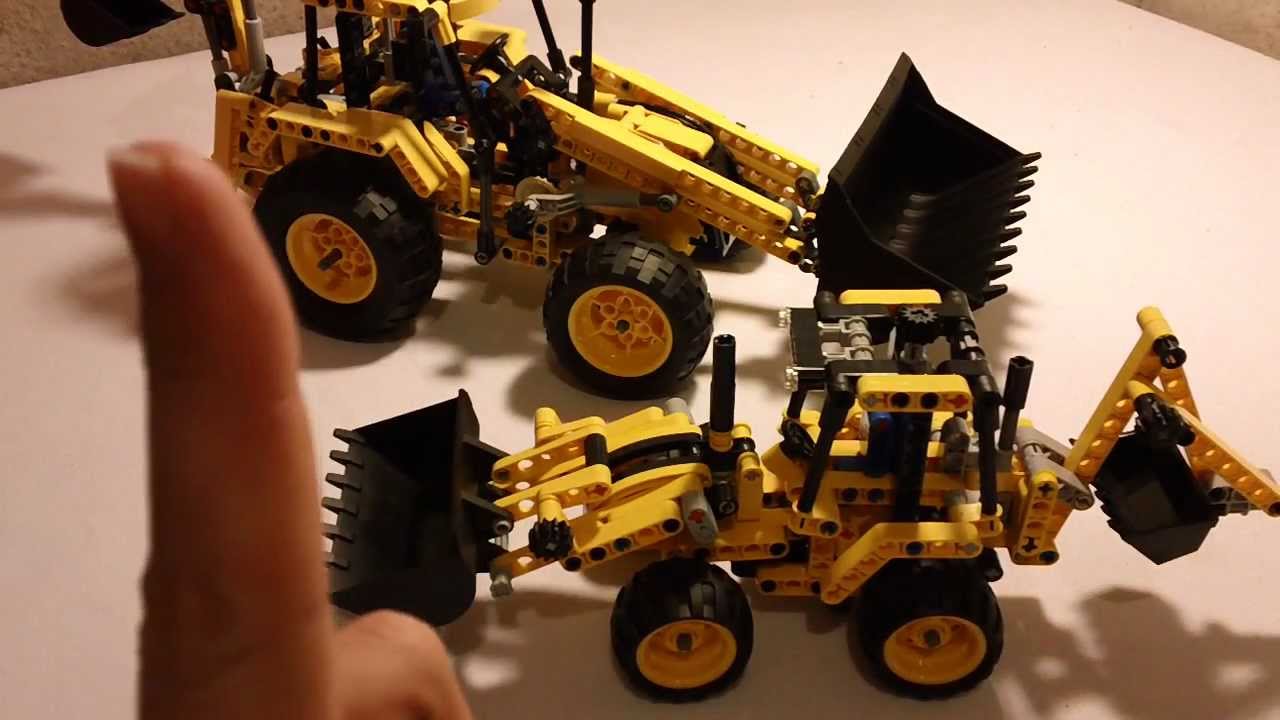 [HD] LEGO Technic Backhoe Loader Comparison Review:  Lego 8069 v. Lego 42004