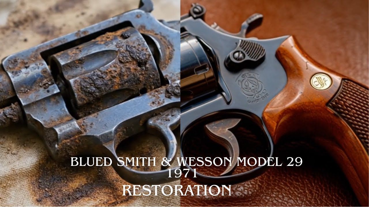 ASMR-реставрация пистолета. Полная переделка вороненого пистолета Smith & Wesson Model 29 1971 го...
