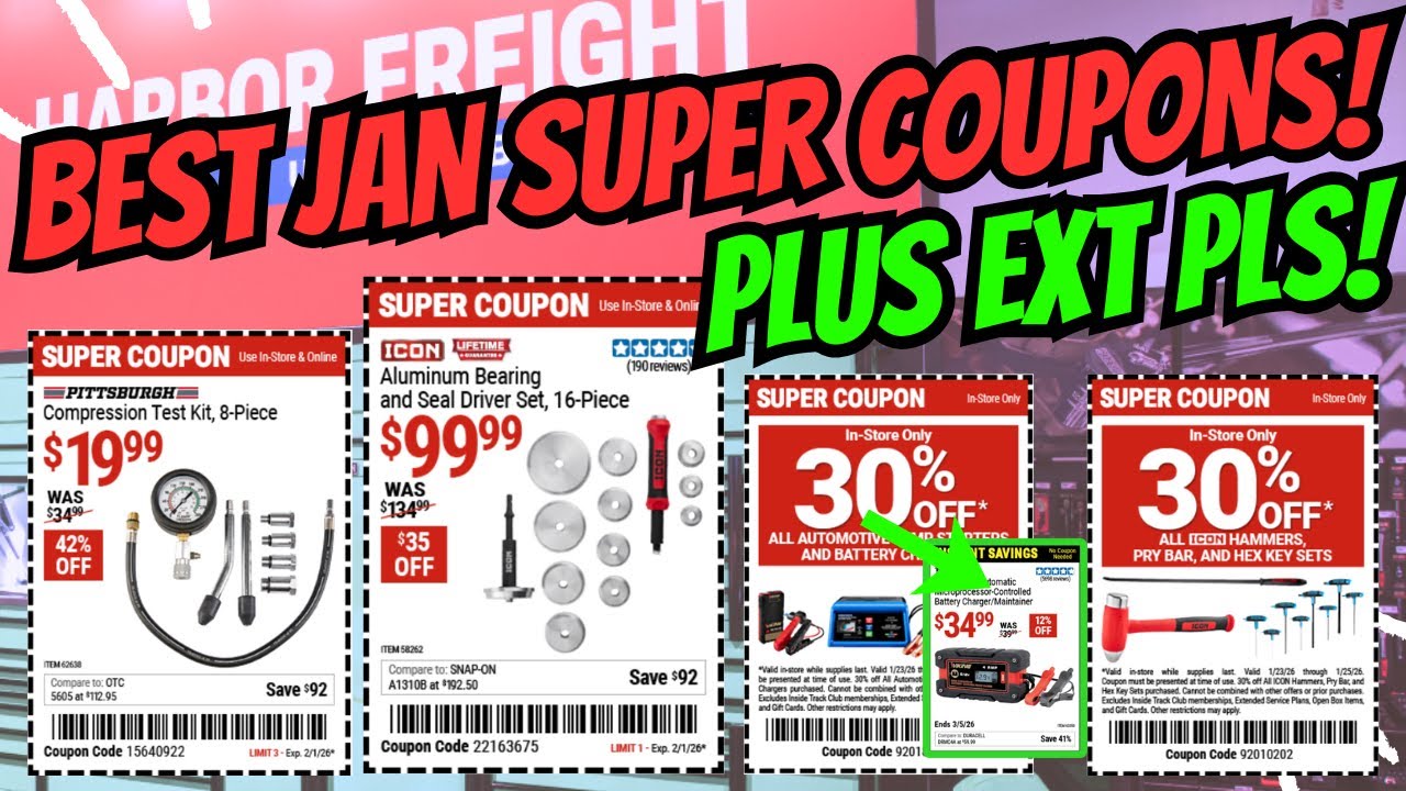 Harbor Freight Best 30% SUPER COUPONS!