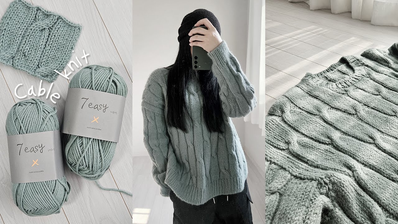 Knitting log #3 | 부직포가 되어버린 내 니트.....🫠  Cable Knit