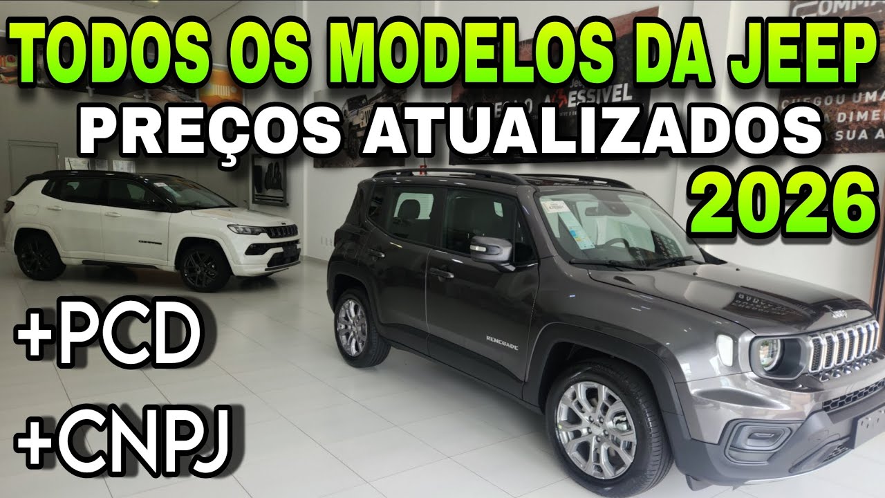 CARROS DA JEEP 2026  Pre&ccedil;os atualizados  PCD e CNPJ !!!