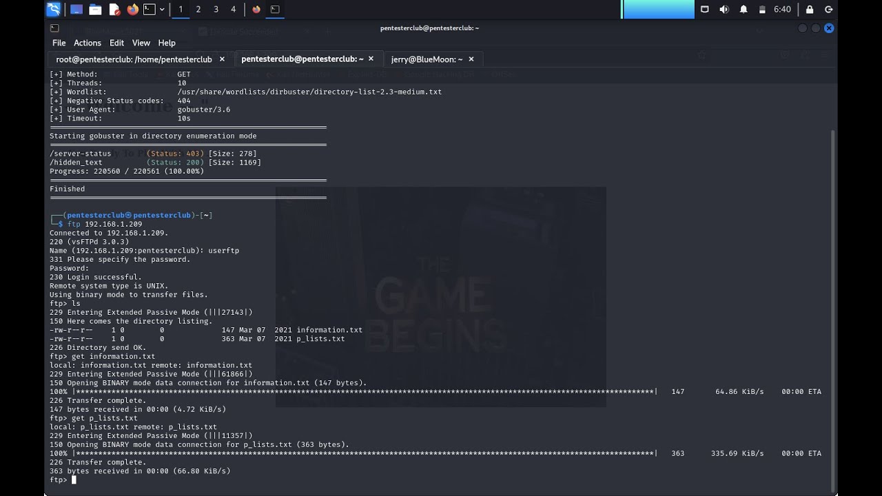 Bluemoon CTF Walkthrough Pentesterclub