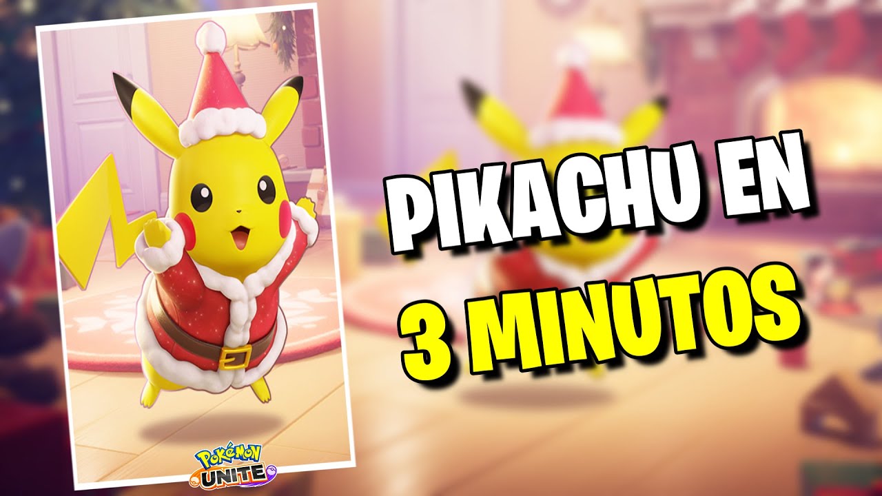 PIKACHU EN 3 MINUTOS POKEMON UNITE ! Como jugar con Pikachu ,Guia Pikachu , Build Pikachu