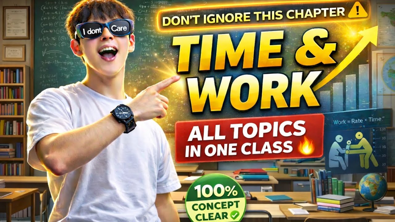 Don’t Ignore This Chapter ⚠️ Time & Work Complete in One Shot | 100% Concept Clear l