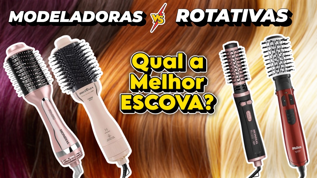 🔥 ESCOVA SECADORA ou ROTATIVA? Testei 4 modelos TOP de 2025 e o resultado SURPREENDEU!