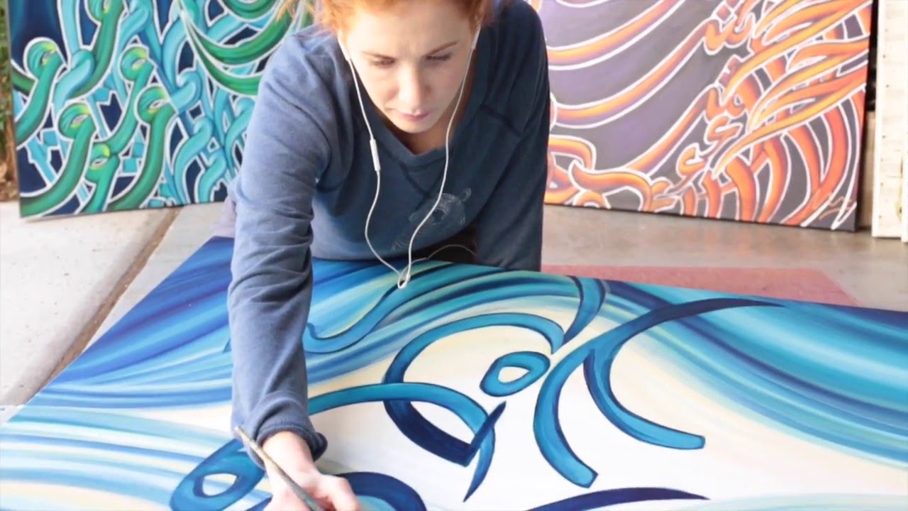 Live Arabic Calligraphy Painting